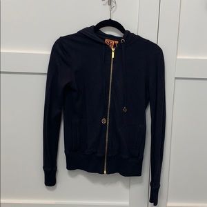 Tory Burch zip up hooded sweater shirt